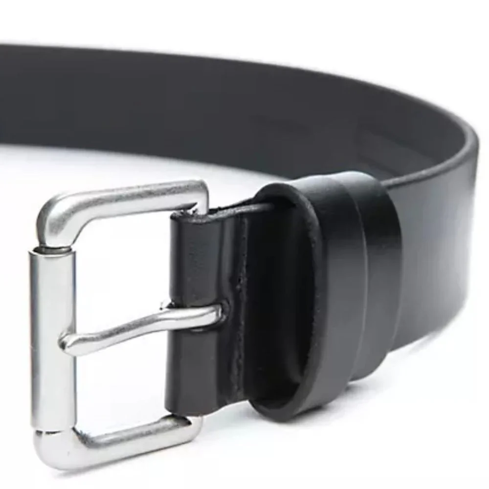Polo Ralph Lauren Leather Roller-Buckle Black Belt